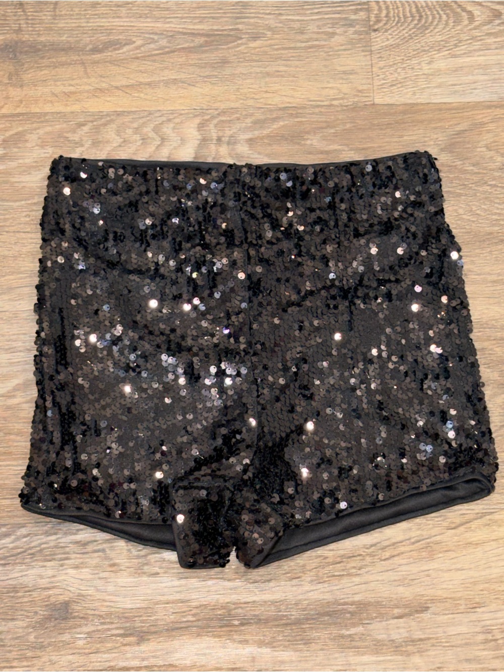 Forever 21 Black Sequin Bike Shorts